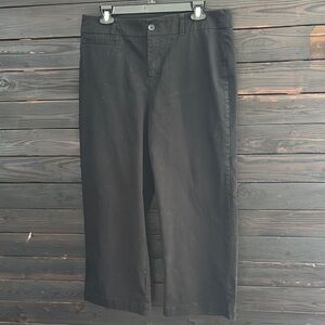 Black Dress Pants- cropped wide leg